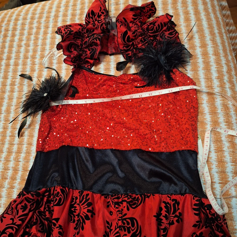 Weissman Elegant Red and Black Kids Dance Costume